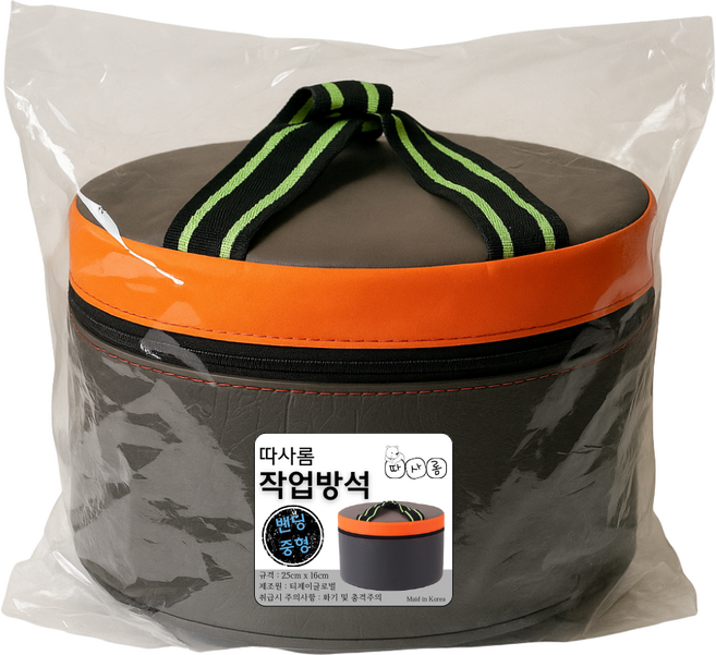 [밴딩형 농사의자/작업방석] 허리 무릎 보호 / 국산 고신축 원형 밴드 from 티제이글로벌(따사롬), 무지, 1개