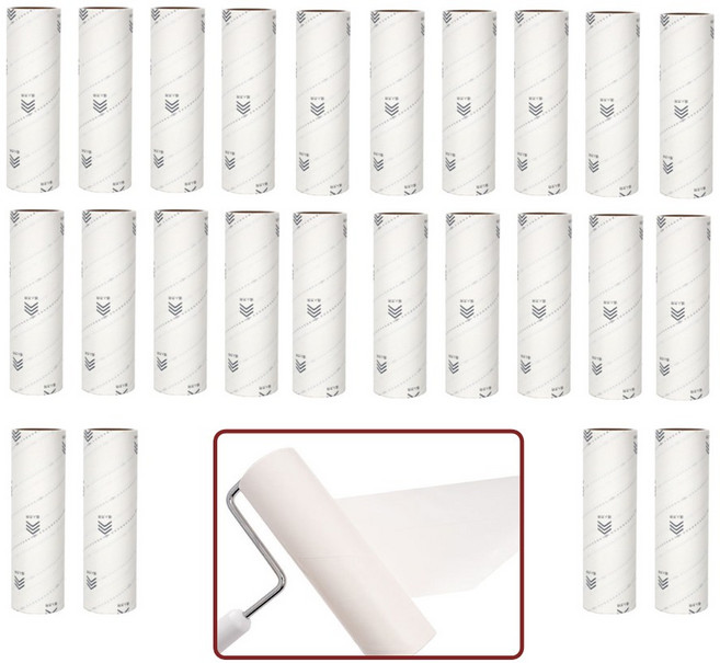 초강력 사선 컷팅 돌돌이 테이프 크리너 리필, 24개