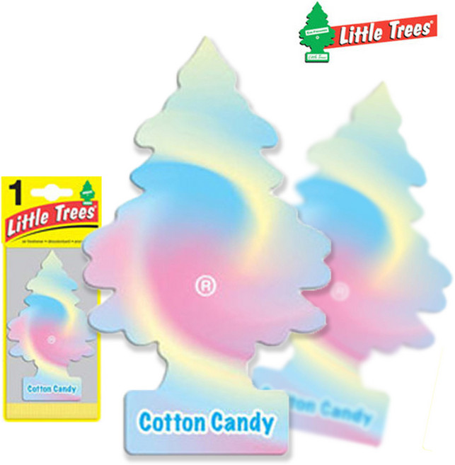 리틀트리 차량용 자동차 종이 실내 방향제, 코튼캔디, 4개