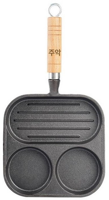 4구 계란 후라이팬 무쇠 버거 만두 에그팬 팬케이크, 4구 팬, 1개, 1cm