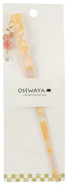 OSEWAYA 晶透櫻花髮簪 米色(AXHH366601)