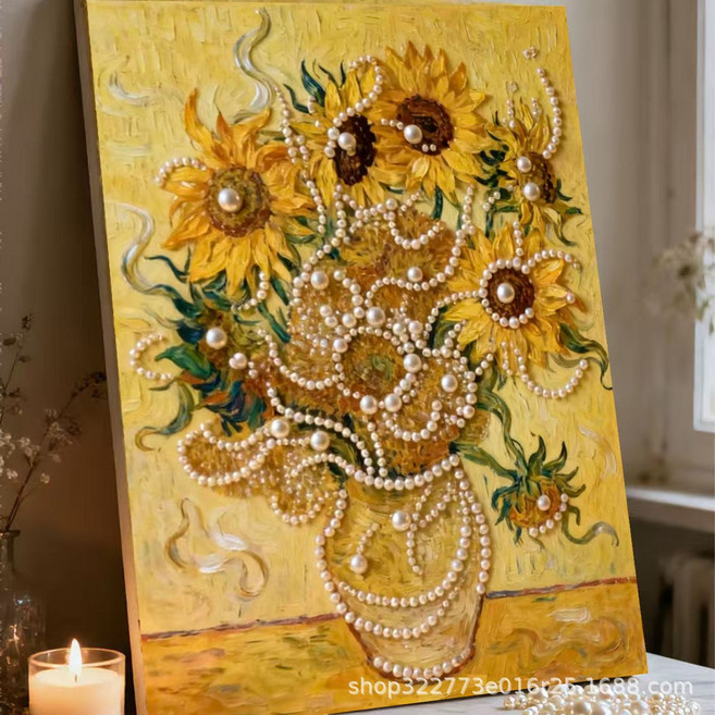 Art Boy DIY명화 진주드로잉 그림그리기 보석 십자수 세트1개, 1개, F타입