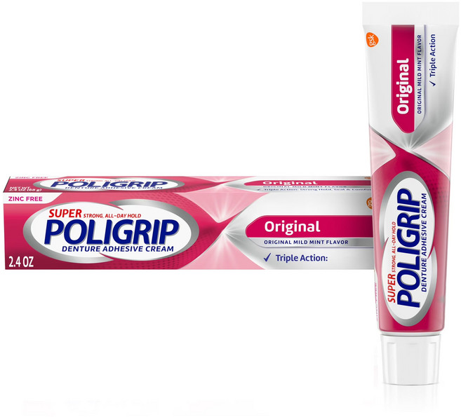 Poligrip Original 假牙黏著劑 原味薄荷, 1個