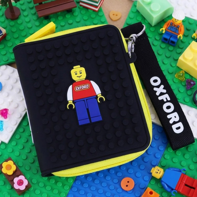 옥스포드 블록 캐릭터 블랙 커스텀 어린이 지갑 초등학생 입학선물