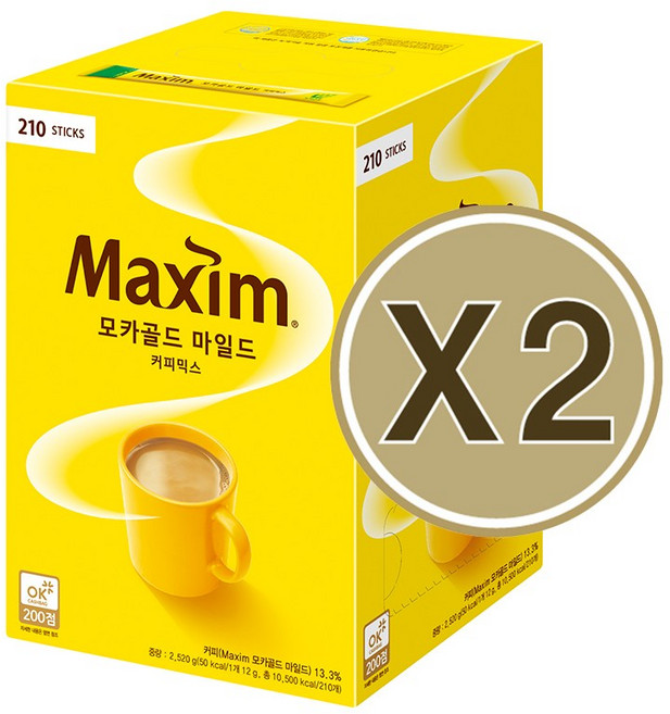 맥심 모카골드 마일드 210T x 2개입 총420T, 12g, 210개입, 2개