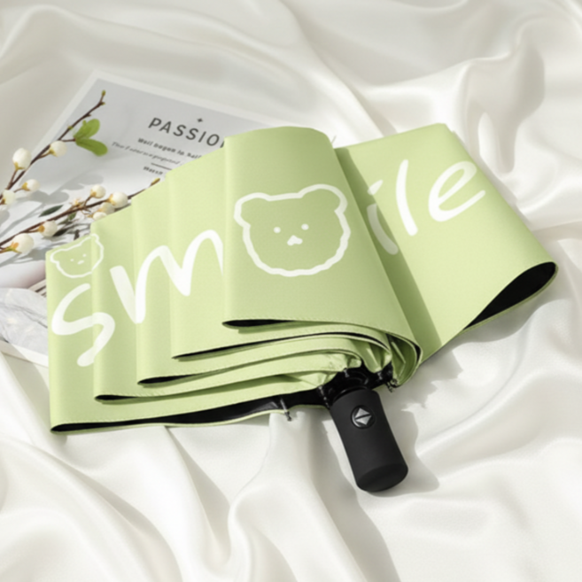 UV 스마일베어 3단 자동우산 양산 초등우산