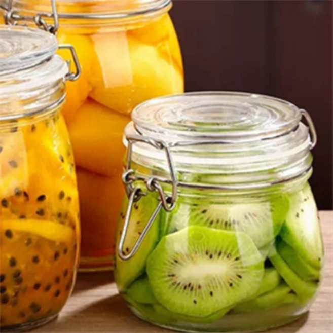 스몰페이즈 원형 유리 밀폐용기 750ML 고추장통