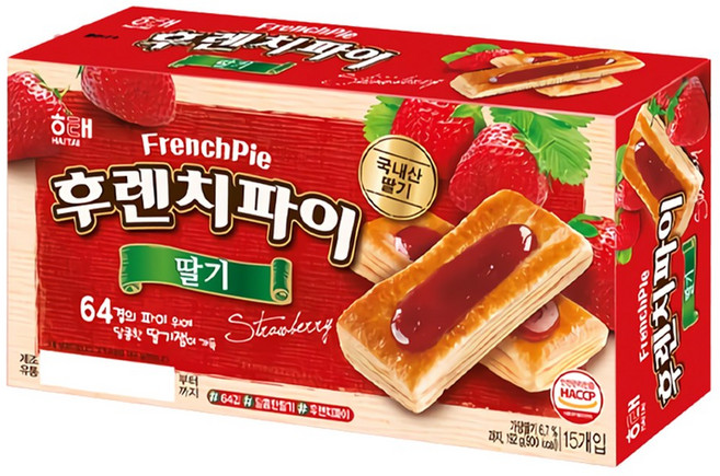해태 후렌치파이 딸기 192gx12개