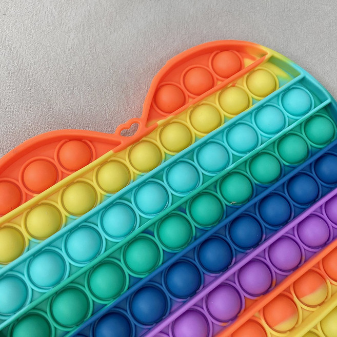 어몽어스 푸쉬팝 버블 팟잇 푸시팝 팝잇 장난감 뽁뽁이 실리콘, 대형푸쉬팝(하트), 1개