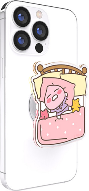 카카오프렌즈 해피투게더 캐릭터 에폭시 톡 그립 홀더 스마트톡 핸드폰 거치대, 침대 어피치, 1개