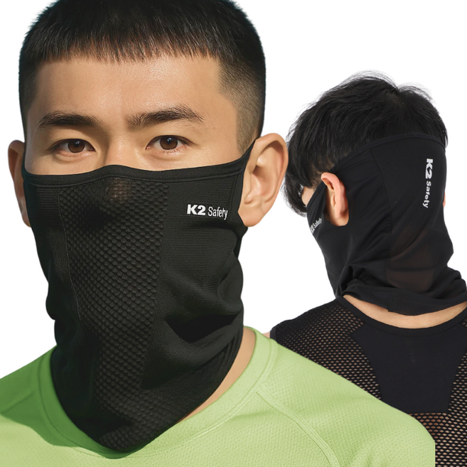 K2 세이프티 쿨핏 자외선차단 마스크, 블랙+블랙, 1개