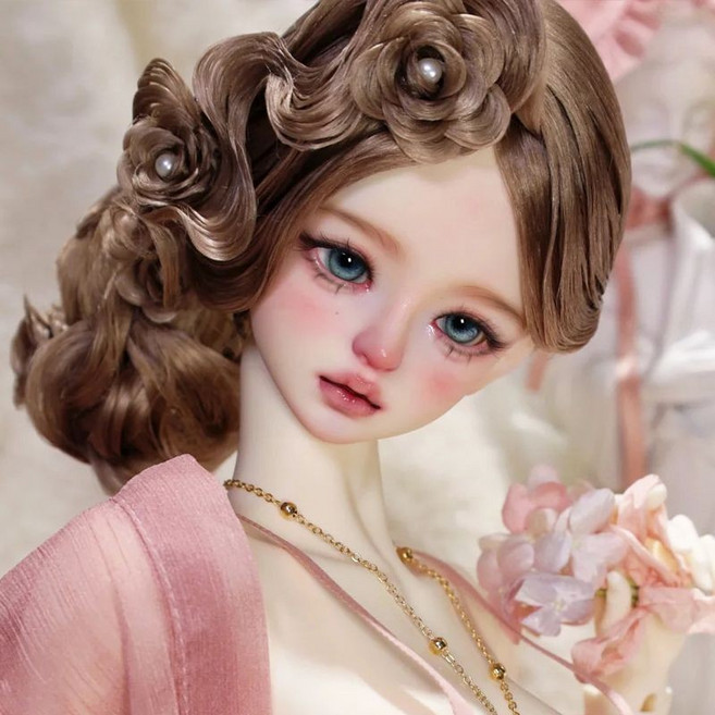 bjd娃娃 新品 4分女娃 bjd鈴蘭 高級少女娃娃 關節可動 小衆玩偶 bjd女神娃娃 生日禮物 bjd四分娃 交換禮, 1個, 裸娃：帶妝（含頭+身體）,日燒系列等
