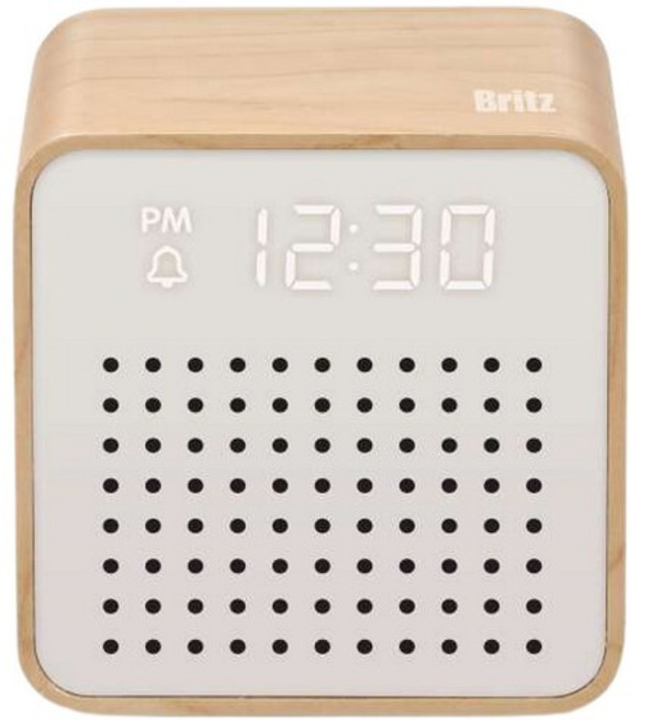 브리츠 BZ-REC200 블루투스 알람 시계 스피커 (우든), 1