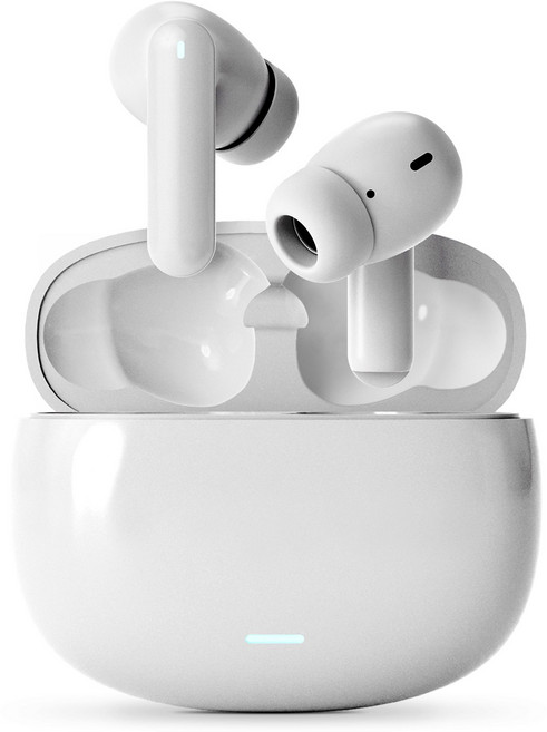 스위코 듀얼 노이즈캔슬링 블루투스 이어폰, 화이트, SWICO BX5