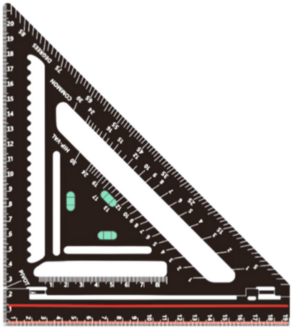 스킬업 폴딩 삼각자 SK-RSFH180 접이식 각도자 직각자 삼각자 스퀘어 JW 종원, 1개