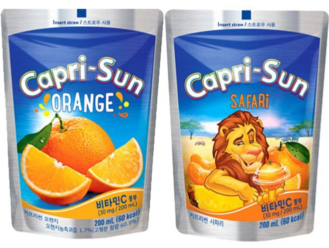 카프리썬 오렌지 200ml x 20p + 사파리 200ml x 20p, 1세트