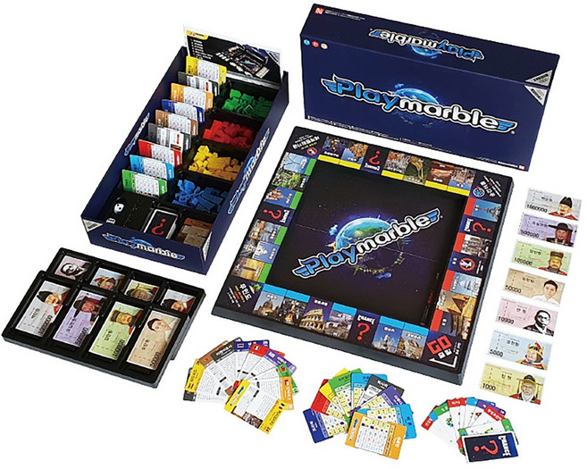 플레이마블 모던 세계여행 보드게임, 혼합색상, 1세트