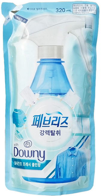 NEW 페브리즈 강력탈취 실내건조 프레시 클린향 리필 320ml, 1