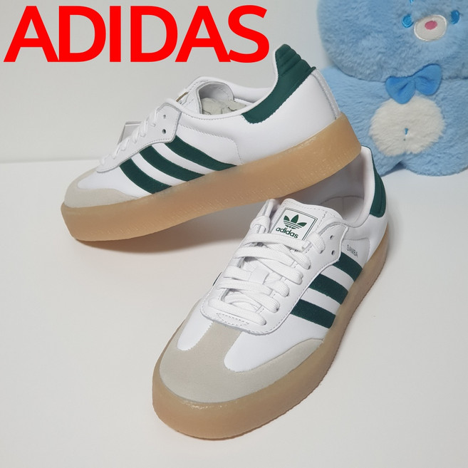 아디다스 여성 삼바 운동화 스니커즈 화이트그린 ID0440
