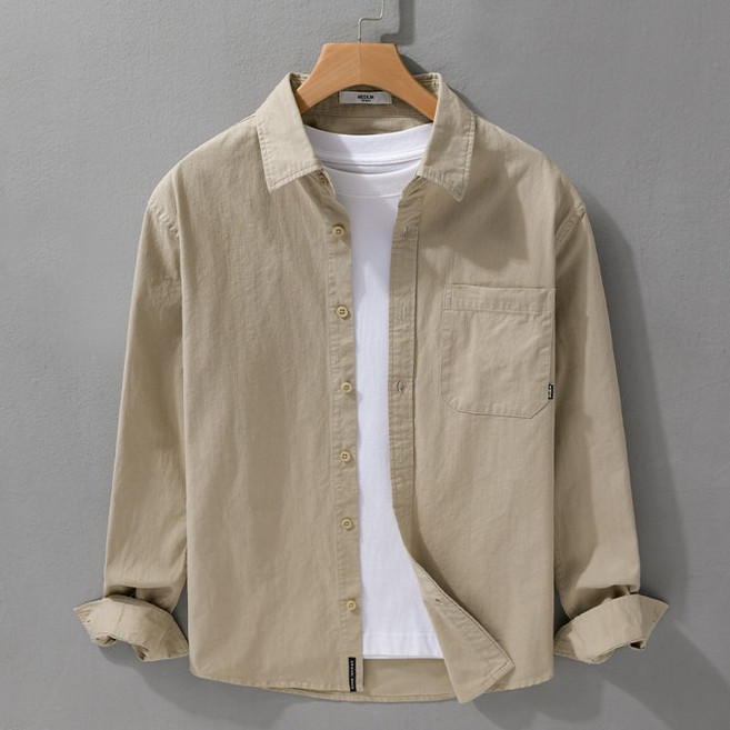 남성 루즈핏 카라넥 긴팔 셔츠 봄가을 캐주얼 남방 봄셔츠 아우터 데일리룩