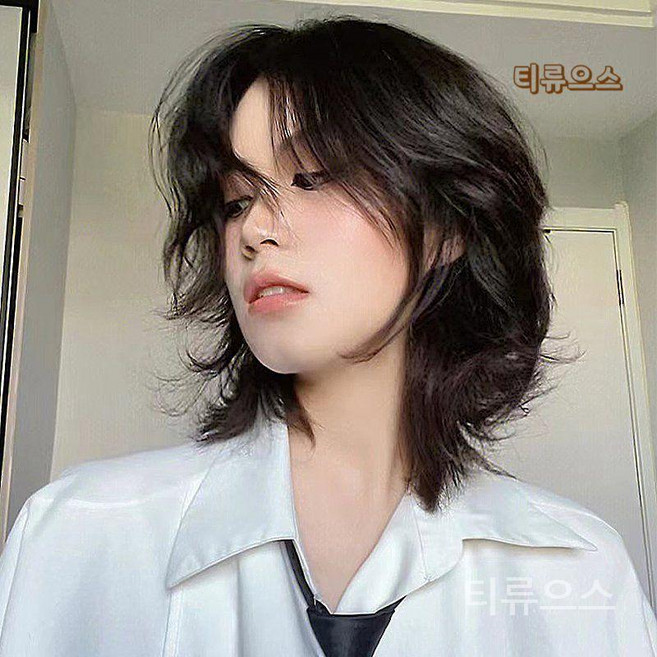 티류으스 리프컷 내츄럴 장발 긴머리 남자장발가발 미용 남성 인, 1개, 오프화이트+배송순