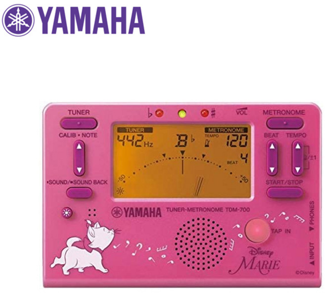 야마하(YAMAHA) 튜너 메트로놈 TDM-700DMRE 디즈니 멋쟁이캣 마리 현음악기, 1개