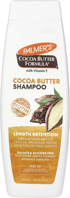 Palmer's 비타민E 함유 Cocoa Butter Formula 렝스 리텐션 샴푸 400ml(13.5fl oz), Palmers비타민E함유CocoaButterFormul, 1개, 400ml - 쿠팡