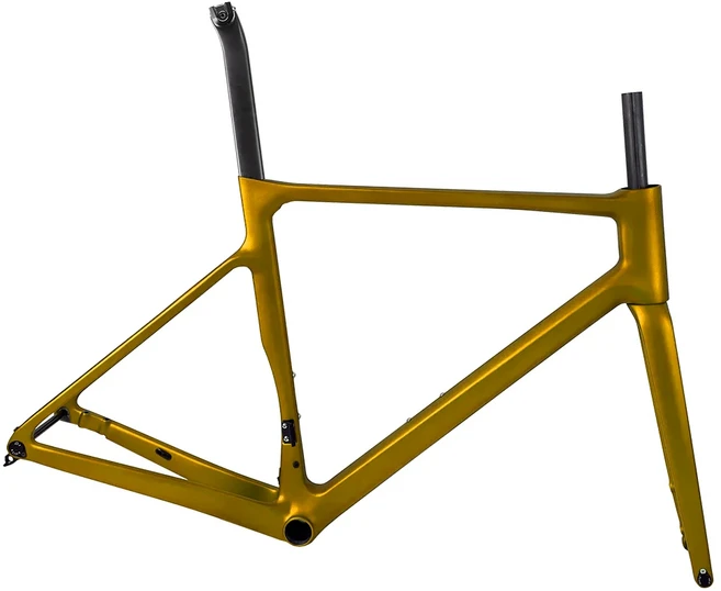 2024 전체 탄소 도로 자전거 프레임 BB30 Di2/기계 호환 내부 라우팅 디스크 브레이크 맞춤형 페인트 DPD, 02 54cm, 01 Only handlebars