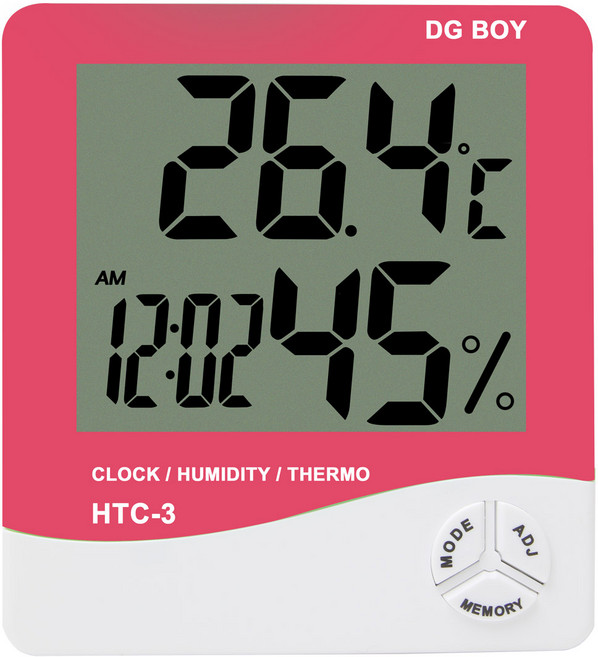 랩앤툴스 닝보 디지털 온습도계, 핑크, 1개