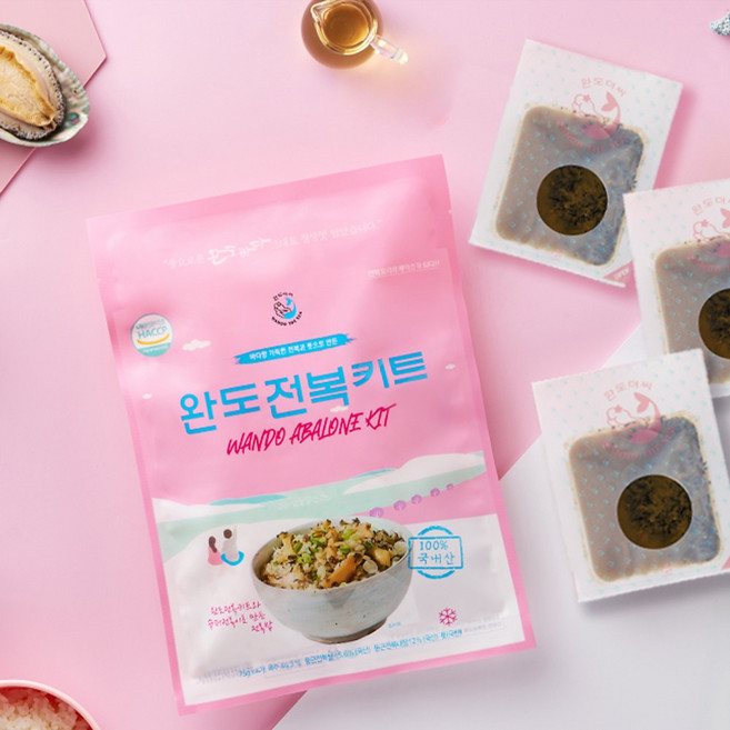 완도더씨 완도전복키트 손질 순살 전복살 전복내장소스 게우소스 [원산지:국산(전라남도 완도군)], 1개, 300g