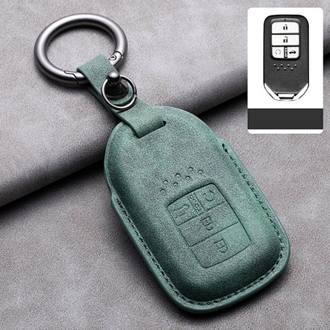 혼다 레더 3D 가죽 스마트 키 케이스 어코드 시빅 CRV 파일럿 오딧세이, 혼다01 올리브그린