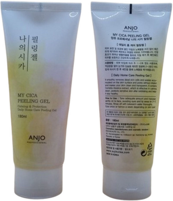 **2+1촉촉하고 부드러운 앙쥬 프로페셔널 나의시카필링젤 각질제거 180ml *3개 [Anjo my cica peeling gel], 3개