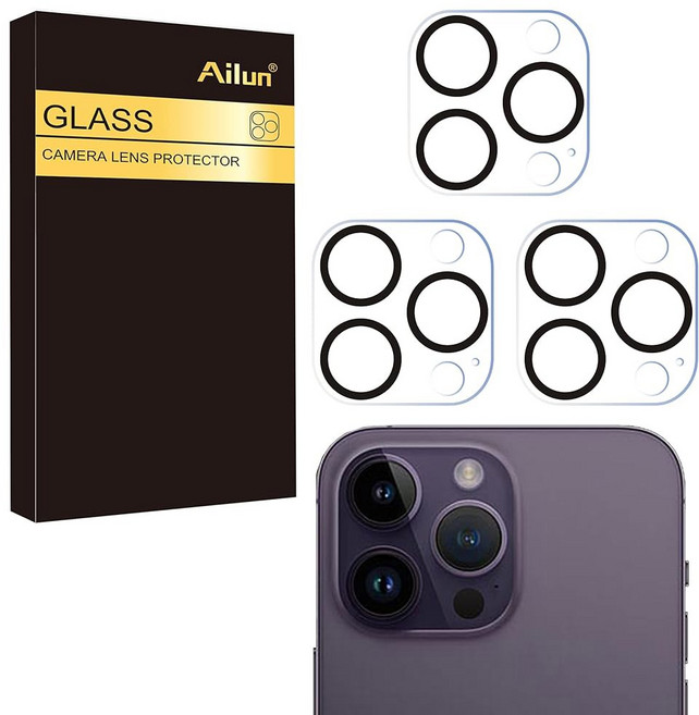 16 프로 / 14 Ailun 9H 방지 [ 글래스 드 경도 맥스 케이스 보호기 3 영향 없음]용 팩 카메라 긁힘 맥스 촬영에는, 5 16 ( Max)/14 ( M