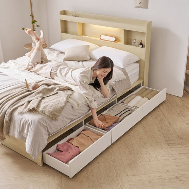 베디스 온유 호텔식 수납침대 슈퍼싱글 SS, 화이트