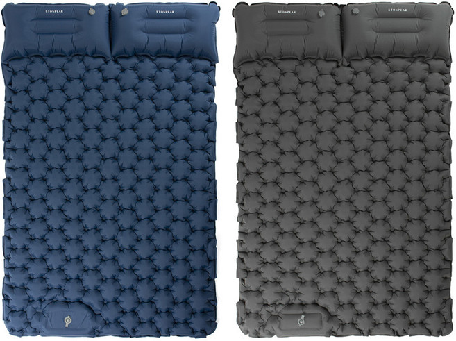 2인용 캠핑 에어매트 발펌프 자충 차박 백패킹 휴대용, 그레이 ARM130GY