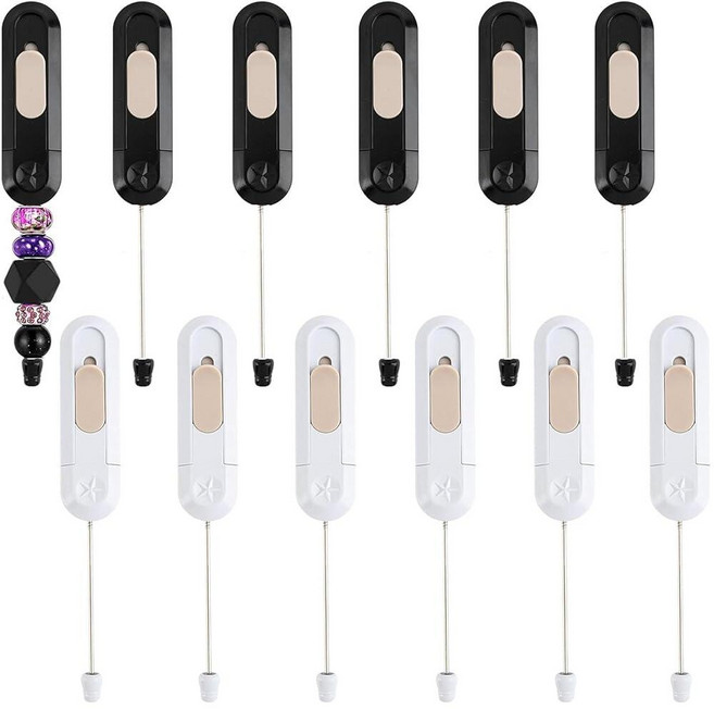 Frinnovan Beadable 레터 오프너 블랭크 - 비즈 디자인의 금속 봉투 슬리터 메일 오프너 다양한 색상 (블랙/화이트 12팩)