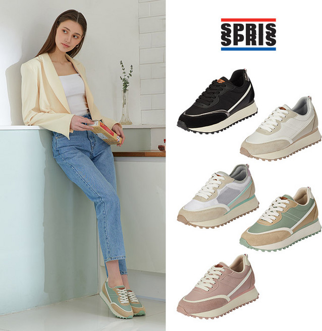 [스프리스] 여성 조거스니커즈 발편한 스니커즈 경량 데일리 패션 운동화 워킹화