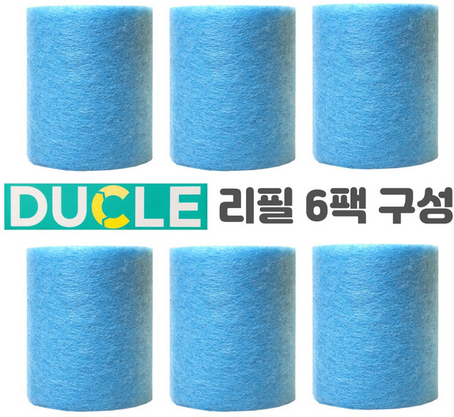 더클 점착 청소포 리필 6팩 45M ROLL TYPE STICKY CLEANER, 6개