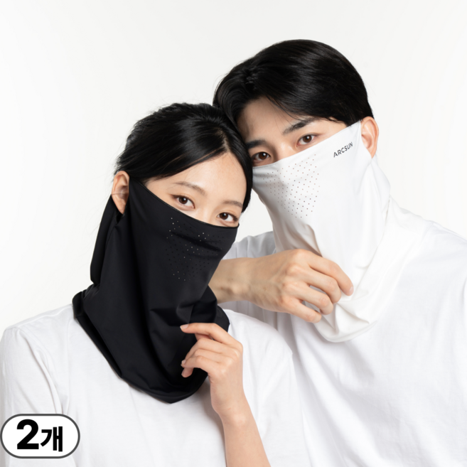 아크썬 자외선차단 쿨 스포츠 골프 마스크 1+1