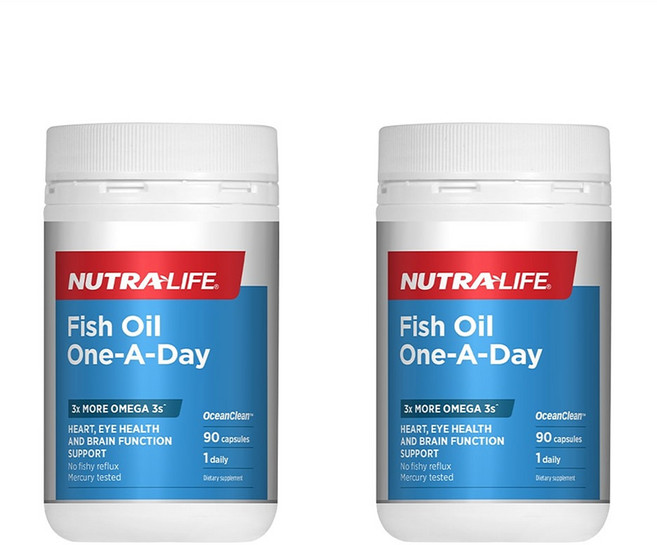 Nutralife Fish Oil One-A-Day Triple Strength 뉴트라라이프 피쉬 오일 프리플 스트렝스 90캡슐 2팩, 90정