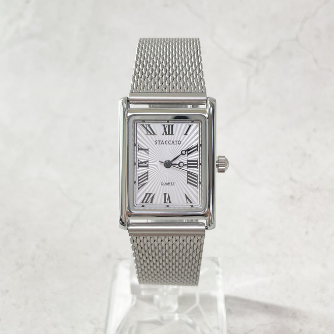 [단독특가] 스타카토 스퀘어 남녀공용 메탈 시계 클래식 손목시계 남녀 손목시계 커플시계 추천