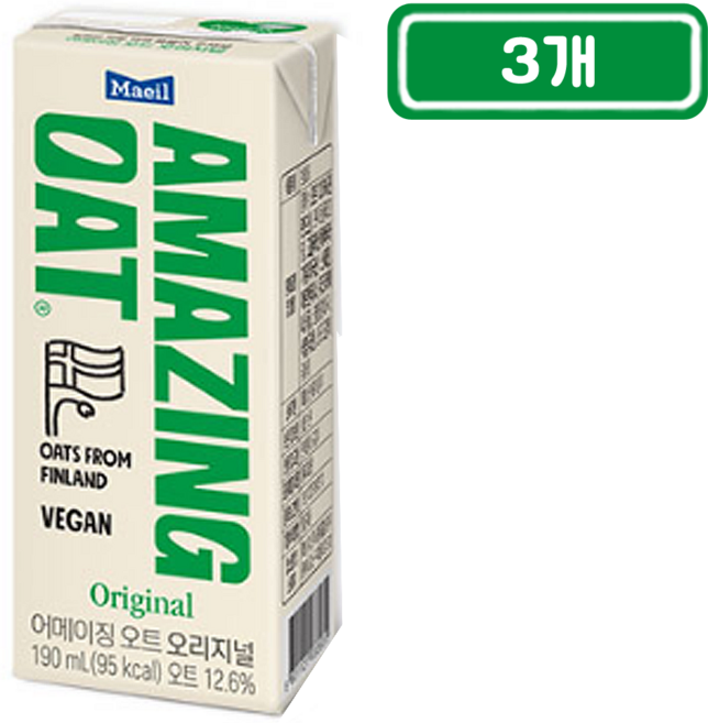 매일)어메이징오트오리지널190ml, 190ml, 3개