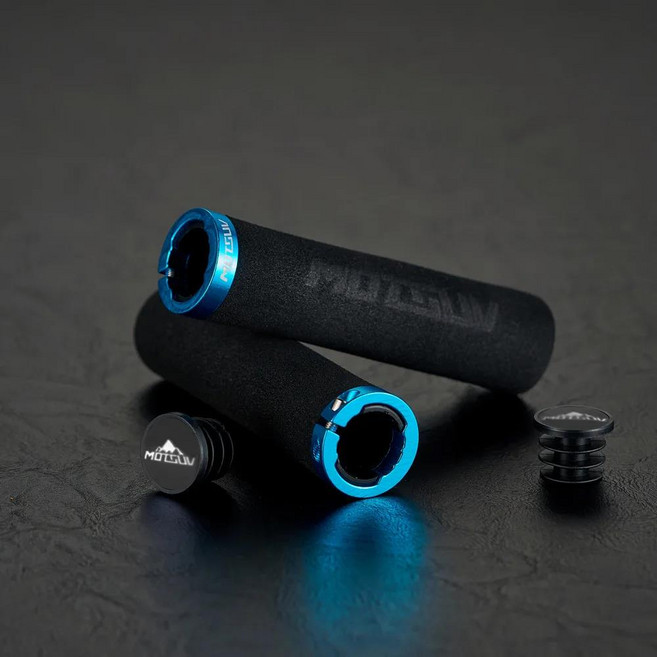 자전거 핸들 바 그립 스폰지 충격 방지 커버 인체공학적 편안한 액세서리, 01 파란