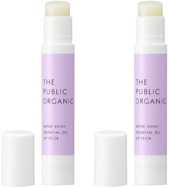 더퍼블릭오가닉 정유 보습 립밤 슈퍼샤이니 에센셜오일 3.3g 2개 립크림 일본