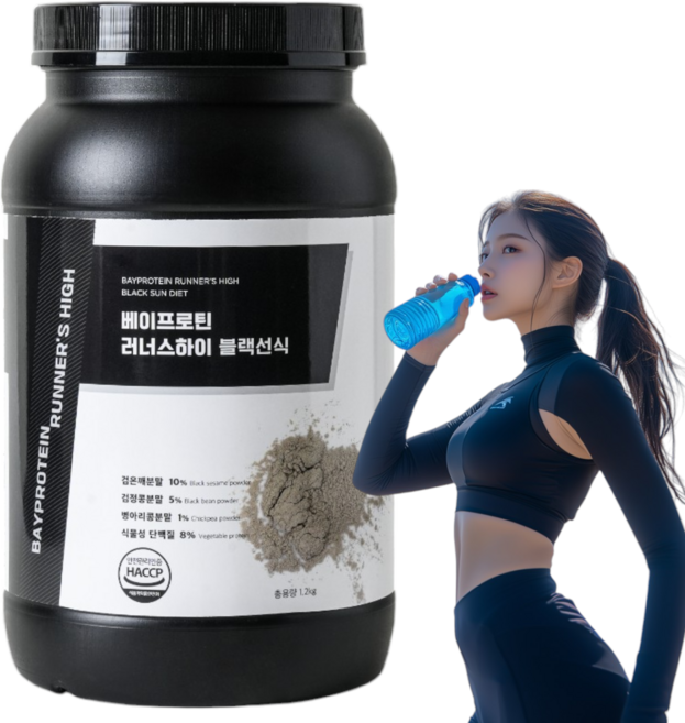 식물성프로틴 베이프로틴 다이어트 단백질 블랙선식 프로틴쉐이크, 1개, 1.2kg