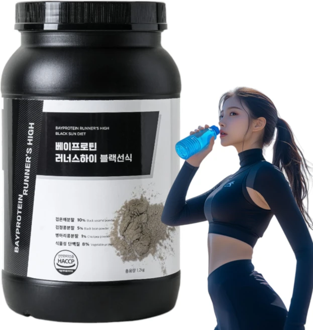 식물성프로틴 베이프로틴 다이어트 단백질 블랙선식 프로틴쉐이크, 1개, 1.2kg - 쿠팡