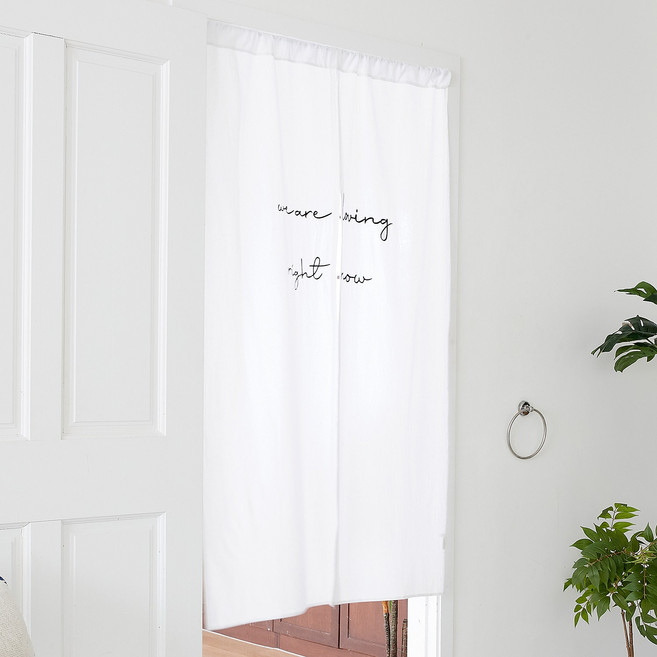 폴라도레 주방 가림막 커튼 워싱면 문 현관 가리개