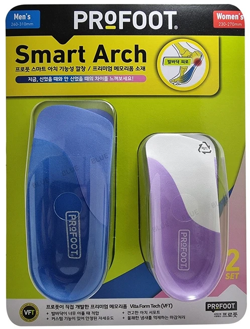 프로풋 스마트 아치 기능성 깔창, 남성용 1개 + 여성용 1개, 1세트 - 쿠팡