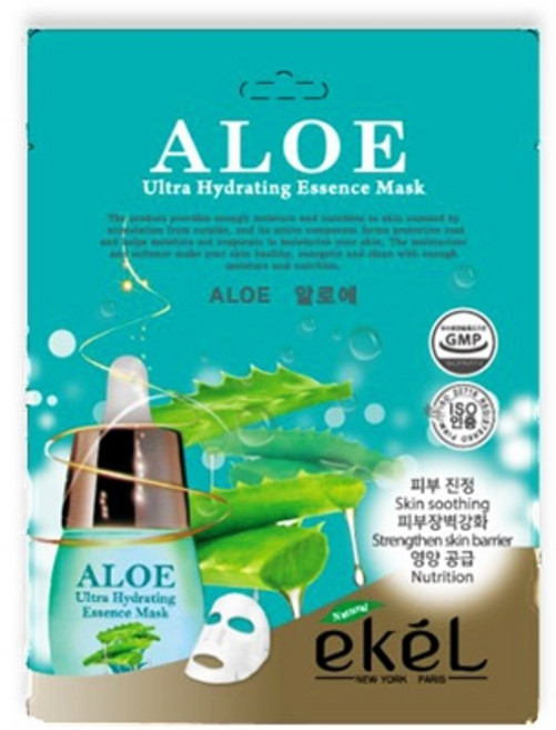 이켈 울트라 하이드레이팅 에센스 마스크팩 알로에, 5개, 25ml