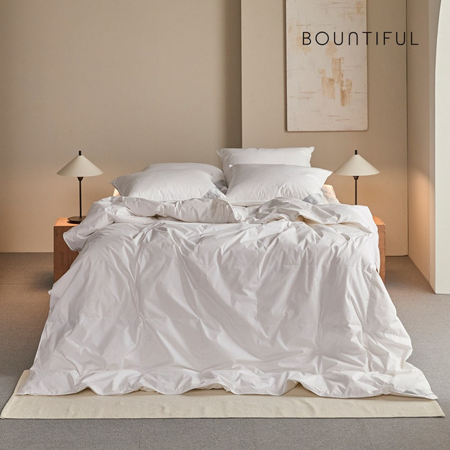 바운티풀 구스다운93 디럭스 호텔이불 구스이불 슈퍼싱글 퀸 킹, 화이트